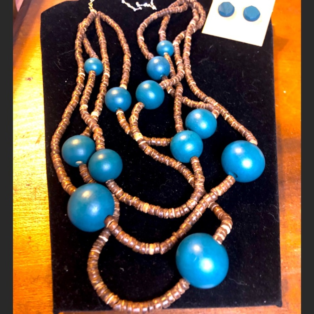 NIB Plunder necklace and earrings